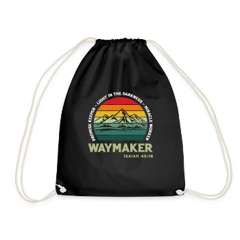 Vintage Waymaker Promise Keeper Miracle Worker - Turnbeutel - Schwarz - Vorne
