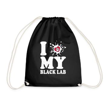 J’adore mon propriétaire de labrador labrador retriever Black Lab - Sac de sport léger - noir - Devant