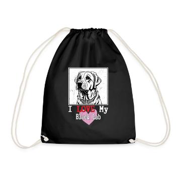 J’aime mon labrador retriever propriétaire de laboratoire noir - Sac de sport léger - noir - Devant