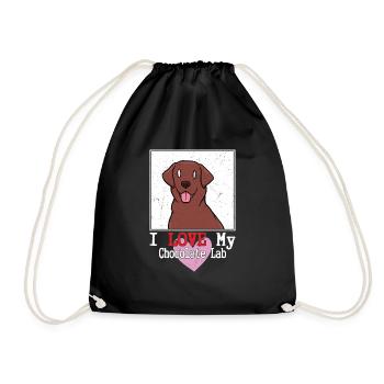 J’adore mon labrador retriever propriétaire de laboratoire de chocolat - Sac de sport léger - noir - Devant