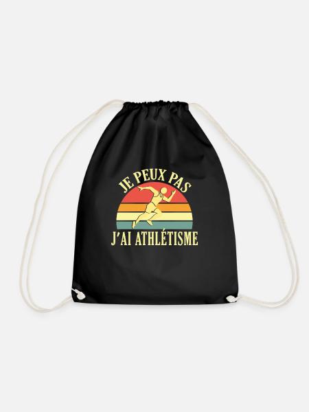 Ich kann nicht Ich Leichtathletik Athlet Läufer Lustig - Turnbeutel - Schwarz
