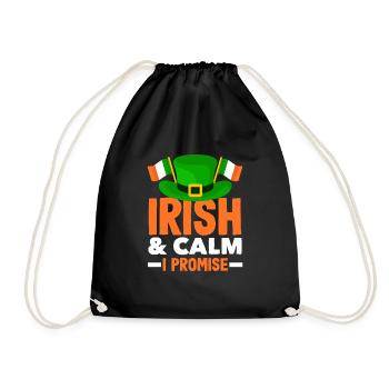 Drôle d’irlandais Irlande cadeau - Sac de sport léger - noir - Devant