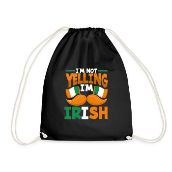 Funny Irishman Ireland Gift - Drawstring Bag - black - Front