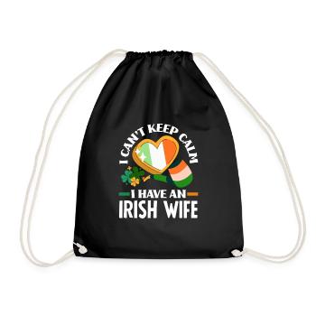 Funny Irishman Ireland Gift - Drawstring Bag - black - Front
