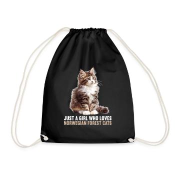 Chat des forêts norvégiennes Norwegische Waldkatze - Sac de sport léger - noir - Devant