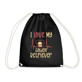 I Love My Golden Retriever Dog Owner Retriever Bre - Turnbeutel - Schwarz - Vorne