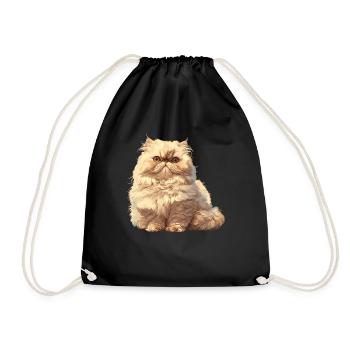 Persian Cat Perserkatze - Turnbeutel - Schwarz - Vorne