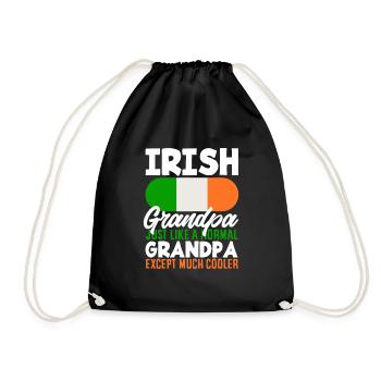 Funny Irishman Ireland Gift - Drawstring Bag - black - Front