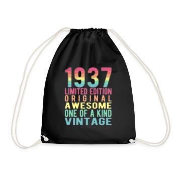 Edition limitée depuis 1937 Anniversaire Millésime 1937 - Sac de sport léger - noir - Devant