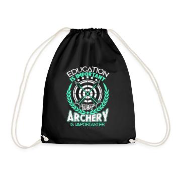 Archery Archery Is Importanter - Drawstring Bag - black - Front