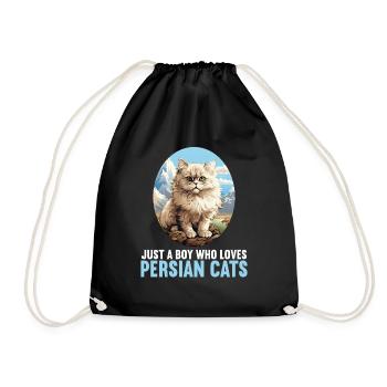 Persian Cat Perserkatze - Turnbeutel - Schwarz - Vorne