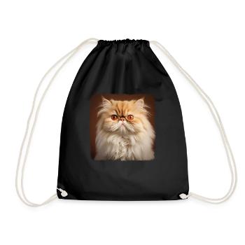 Persian Cat Perserkatze - Drawstring Bag - black - Front
