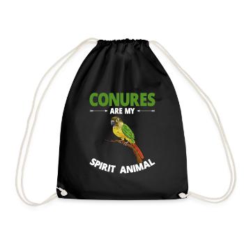 Molina Perruche Perroquet Perruche Oiseau Perruche - Sac de sport léger - noir - Devant