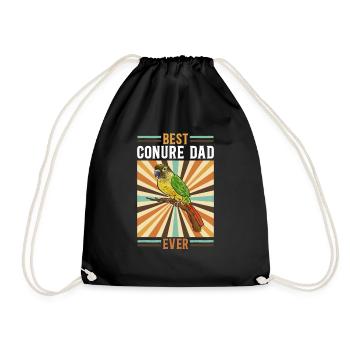 Molina Parakeet Parrot Bird Parakeet - Drawstring Bag - black - Front