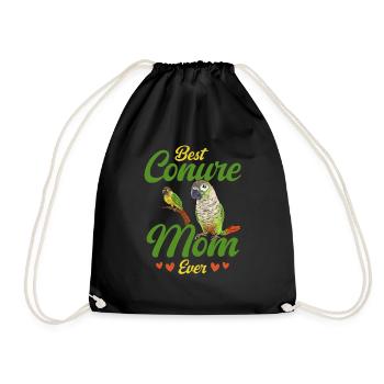 Molina Parakeet Parrot Bird Parakeet - Drawstring Bag - black - Front