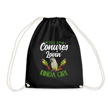 Molina Perruche Perroquet Perruche Oiseau Perruche - Sac de sport léger - noir - Devant