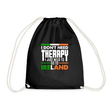 Funny Irishman Ireland Gift - Drawstring Bag - black - Front