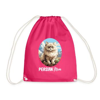 Persian Cat Perserkatze - Drawstring Bag - fuchsia - Front