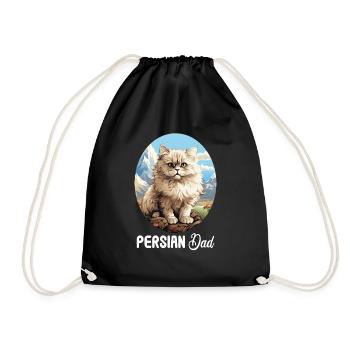 Persian Cat Perserkatze - Turnbeutel - Schwarz - Vorne