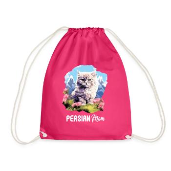 Persian Cat Perserkatze - Drawstring Bag - fuchsia - Front