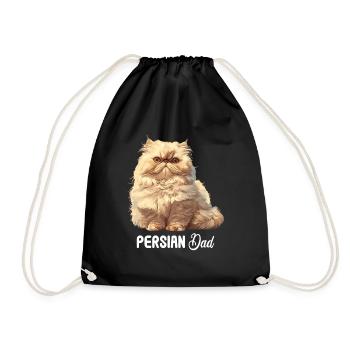Persian Cat Perserkatze - Turnbeutel - Schwarz - Vorne