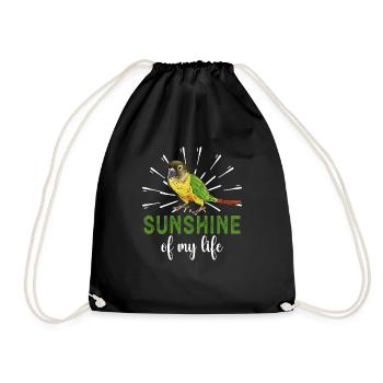 Molina Parakeet Parrot Bird Parakeet - Drawstring Bag - black - Front
