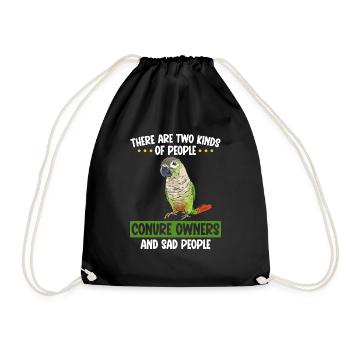 Molina Parakeet Parrot Bird Parakeet - Drawstring Bag - black - Front