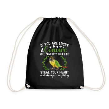 Molina Perruche Perroquet Perruche Oiseau Perruche - Sac de sport léger - noir - Devant