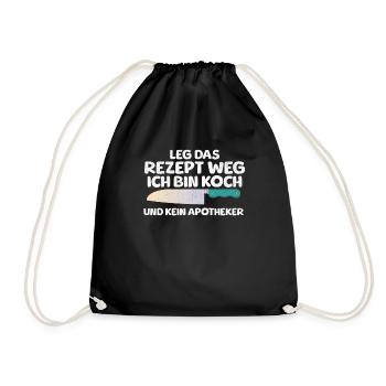 Rangez la recette Je suis cuisinier et non pharmacien - Sac de sport léger - noir - Devant