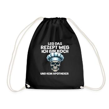 Rangez la recette Je suis cuisinier et non pharmacien - Sac de sport léger - noir - Devant