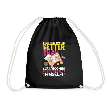 Memory Book, Scrapbook, Scrapbook, Scrapbook, Scrapbook - Drawstring Bag - black - Front