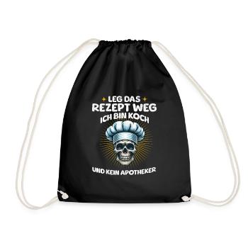 Rangez la recette Je suis cuisinier et non pharmacien - Sac de sport léger - noir - Devant