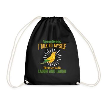 Perruche Perroquet Perruche Oiseau - Sac de sport léger - noir - Devant