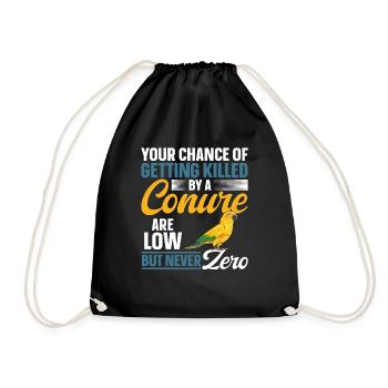 Perruche Perroquet Perruche Oiseau - Sac de sport léger - noir - Devant