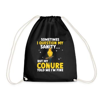 Perruche Perroquet Perruche Oiseau - Sac de sport léger - noir - Devant