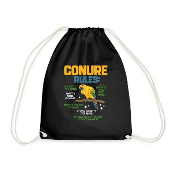 Perruche Perroquet Perruche Oiseau - Sac de sport léger - noir - Devant
