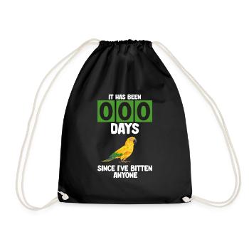 Parakeet Parrot Parakeet Bird - Drawstring Bag - black - Front