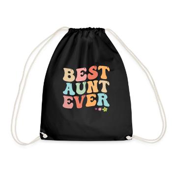 Best Aunt vintage design to auntie from niece - Turnbeutel - Schwarz - Vorne