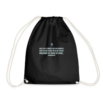 But I don't allow you to greet me. Replica - Drawstring Bag - black - Front