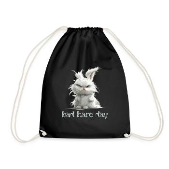 Jeu de mots drôle Bad Hare day lapin drôle - Sac de sport léger - noir - Devant
