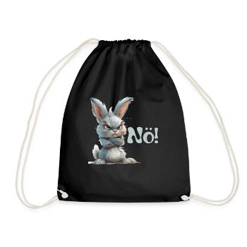 Drôle de lapin avec le dicton Basse-Autriche - Sac de sport léger - noir - Devant