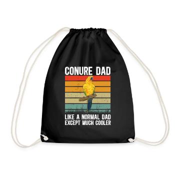 Parakeet Parrot Parakeet Bird - Drawstring Bag - black - Front