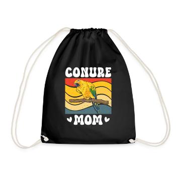 Parakeet Parrot Parakeet Bird - Drawstring Bag - black - Front