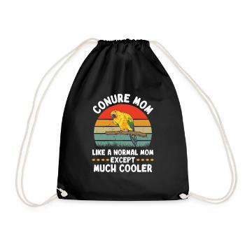 Parakeet Parrot Parakeet Bird - Drawstring Bag - black - Front