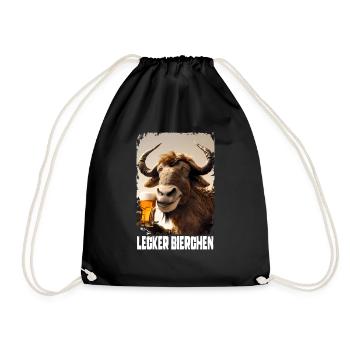 Delicious Beer Wildebeest - Drawstring Bag - black - Front