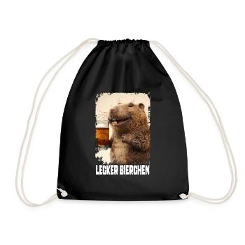 Taupe à la bière délicieuse - Sac de sport léger - noir - Devant
