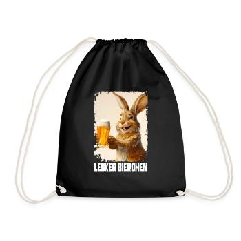 Lapin à la bière délicieuse - Sac de sport léger - noir - Devant