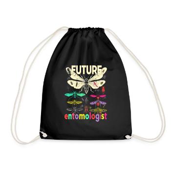 Funny Entomologist Costume Insects - Drawstring Bag - black - Front