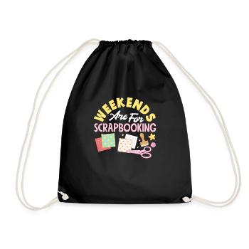 Memory Book, Scrapbook, Scrapbook, Scrapbook, Scrapbook - Drawstring Bag - black - Front