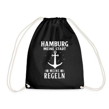 Hambourg Ville hanséatique Allemagne du Nord Bas-allemand - Sac de sport léger - noir - Devant